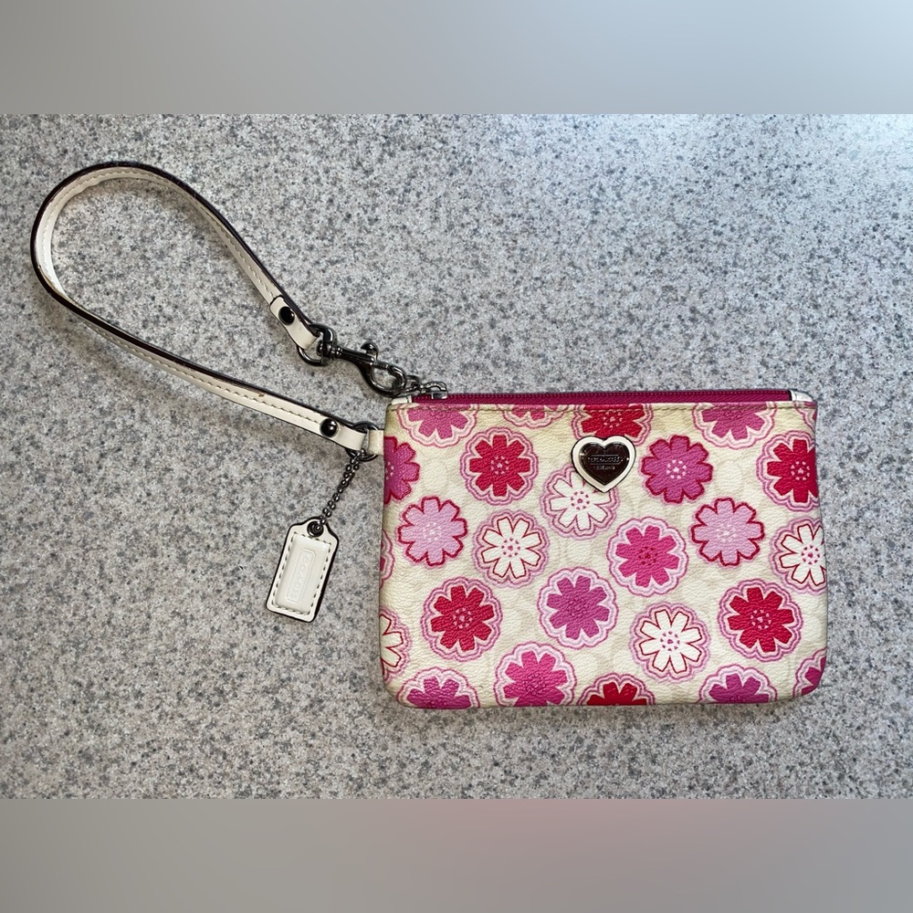 Coach Floral Pink and Cream Women's Bag
